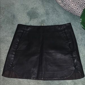 Topshop black mini skirt